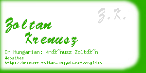 zoltan krenusz business card